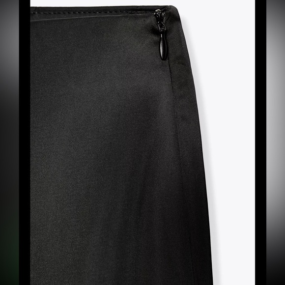 Satin High-waisted pants - Picture 3 of 4